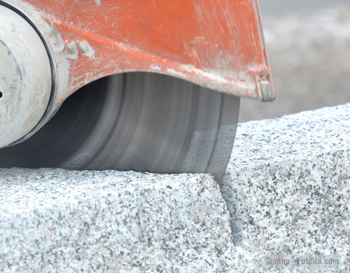 Findling Blocksteinsäge Lagertechnik